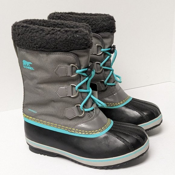 Sorel Yoot Pac Waterproof Winter Boots, Grey, Big Kids 6 M